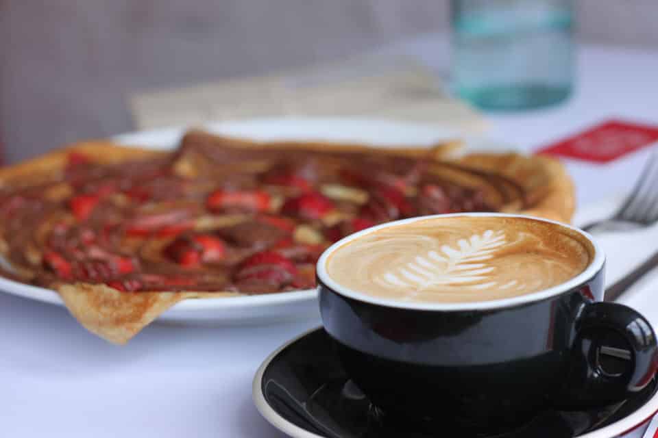 Breakfast menu_coffee and crepe