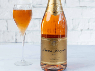 Four frogs creperie - April wine of the month - Baron jaques sparkling rose