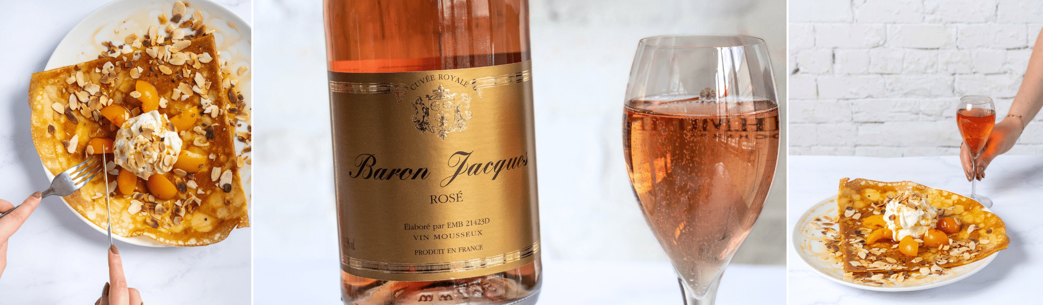 Four Frogs Crêperie - November wine of the month - Baron jacques sparkling rose